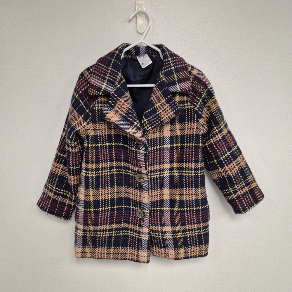 Plaid Flannel Kids Jacket Sz 4